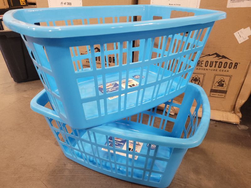 Photo 2 of CLOROX Rectangle Laundry Basket 40 Liters/1.1 Bushel  2 Count
