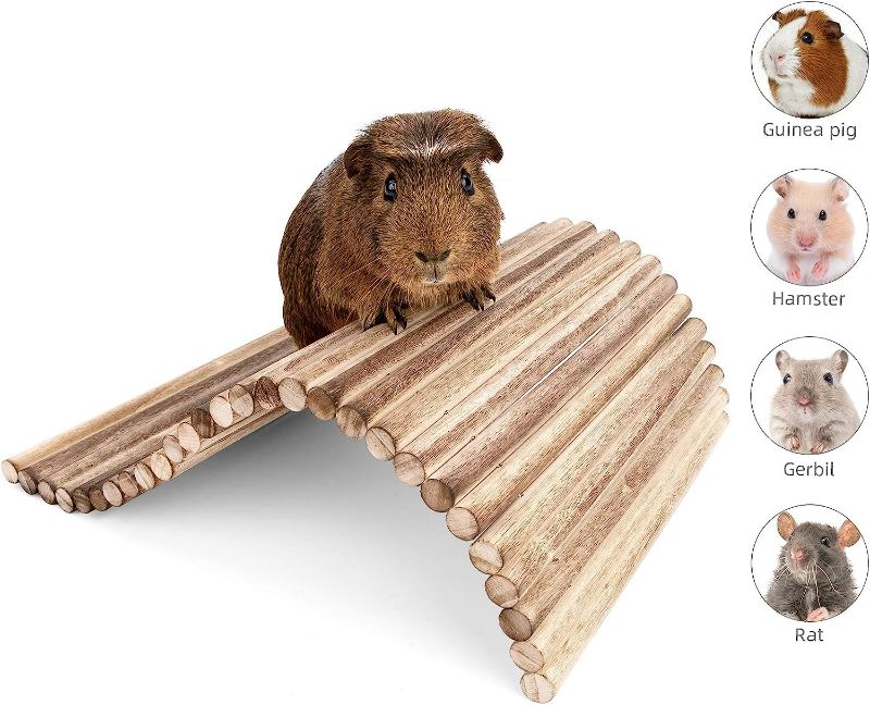 Photo 2 of  Niteangel Small Animal Climbing Toys - Suspension Bridge Ladder for Hamsters Gerbils Mice Rats Guinea Pigs or Other Small Pets (15.7'' x 9.8'')