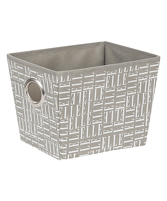 Photo 1 of 2 pack ELLE Décor | Gray & White Ring-Handle Storage Bin