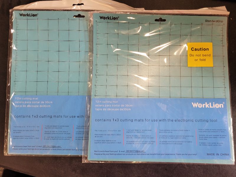 Photo 3 of (2 PACK) WORKLION Cutting-Mat 12x12 for Silhouette Cameo: (3 Mats - StandardGrip, LightGrip, StrongGrip) Variety Adhesive Sticky Durable Non-Slip Craft Replacement Mats for Silhouette Cameo 4/3/2/1