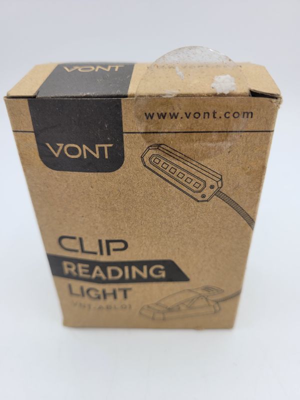 Photo 2 of Vont Book Light Pro, Rechargeable Reading Light, Book Light for Reading in Bed, (60 Hours) Eye Protection LEDs Reading Lamp, Clip On Light, Clamp Light, Bed Lamp, 3 Modes, Warm Amber Light (1600k)