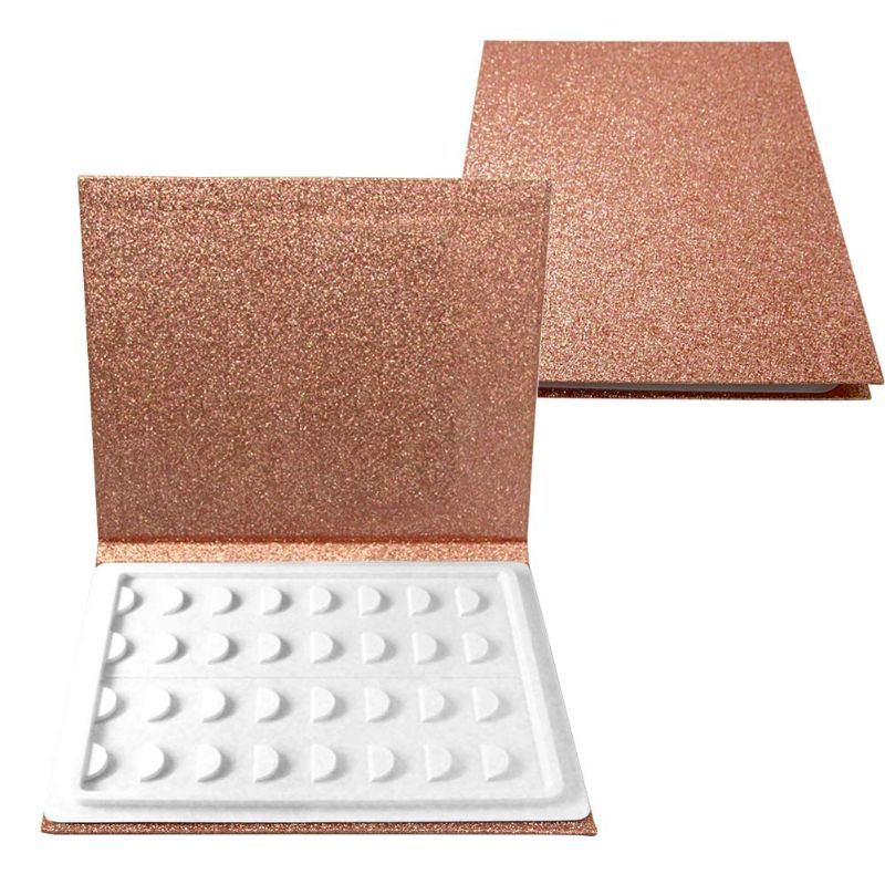 Photo 1 of 2 pack IAXSEE Eyelash Book to Keep 16 Pairs Eyelash, Portable Travel Lash Box, Eyelash Case, 3D Eyelash Storage Book Eyelashes Sample Catalog Display Card (Rose Gold)