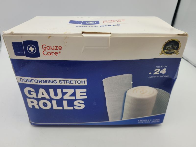 Photo 3 of Gauze Rolls Pack of 24 – Premium Quality Lint and Latex-Free 4 inches x 4.1 Yards Conforming Stretch Bandages Designed for Effective Wound Care & Comfort - Ideal for use as a Mummy wrap