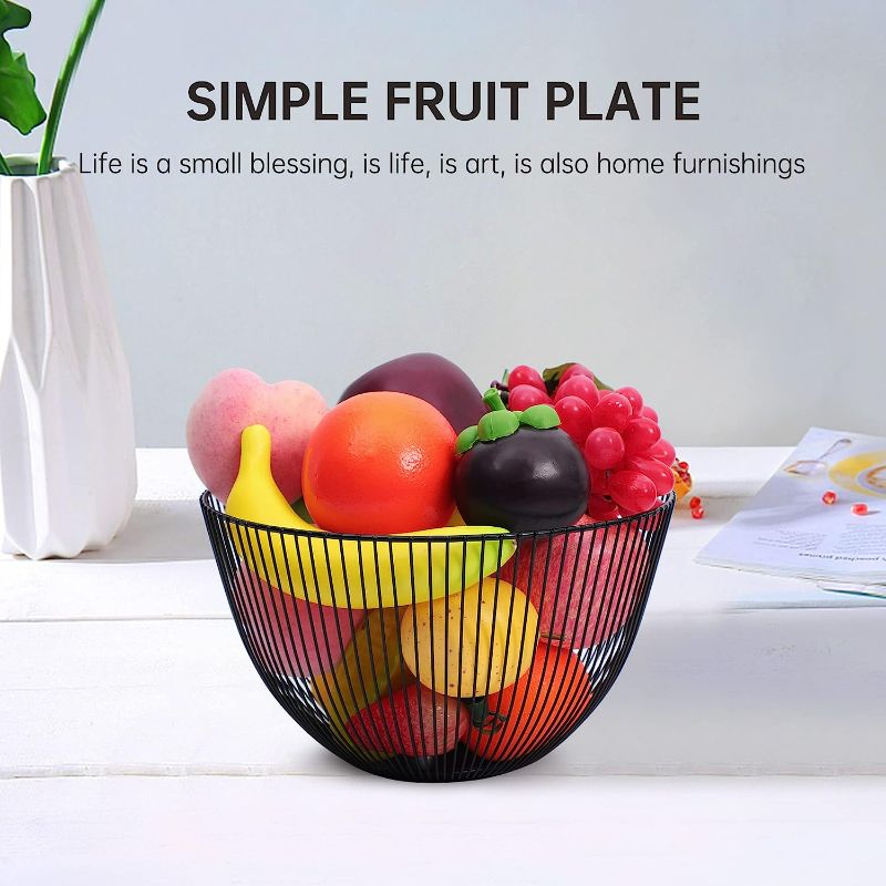 Photo 1 of SoYoSaltBae Metal Fruit Basket for Kitchen Counter, Home Decor Vegetable and Fruit Bowl, Fruit Holder for Kitchen Countertop, Decorative Bowls for Fruits and Veggies