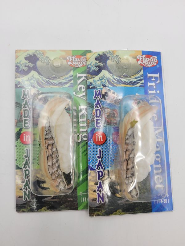 Photo 2 of 1 Sushi Keychain and 1 Fridge Magnet Nigiri Type realistic sushi replica with attached clip and chain/ magnet