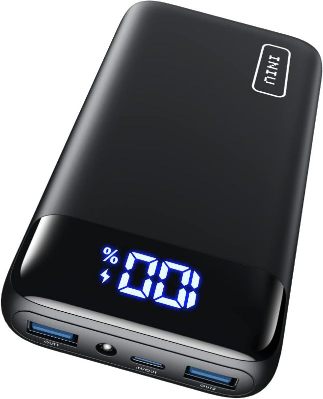 Photo 1 of INIU Portable Charger, 22.5W 20000mAh USB C in & Out Power Bank Fast Charging, PD 3.0+QC 4.0 LED Display Phone Battery Pack Compatible with iPhone 14 13 12 Pro Samsung S21 Google LG iPad Tablet, etc.