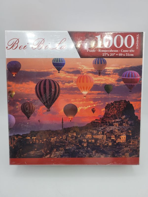 Photo 2 of ZNUOME Jigsaw Puzzles for Adults and Teens, 1000 Pieces Night View Hot Air Balloon - Premium Quality Challenging Family Activity Puzzle Toy Games for Gifts 27.1×20 inches