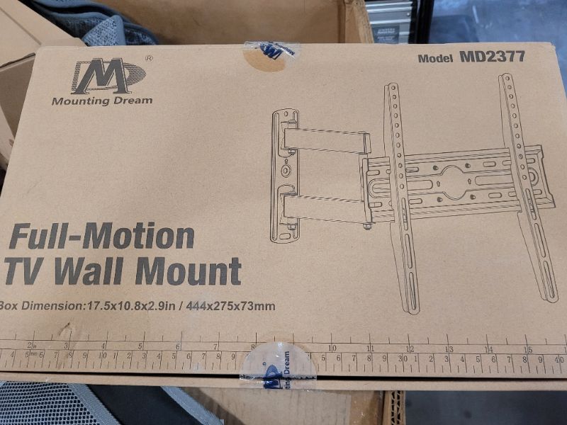 Photo 2 of Mounting Dream UL Listed TV Wall Mount Swivel and Tilt for Most 26-55 Inch TV, TV Mount Perfect Center Design, Full Motion TV Mount Bracket with Articulation, up to VESA 400x400mm, 60 lbs, MD2377