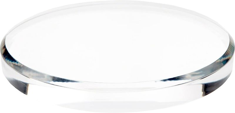 Photo 1 of Plymor Clear Acrylic Beveled Round Display Base, 9" W x 9" D x 1" H
