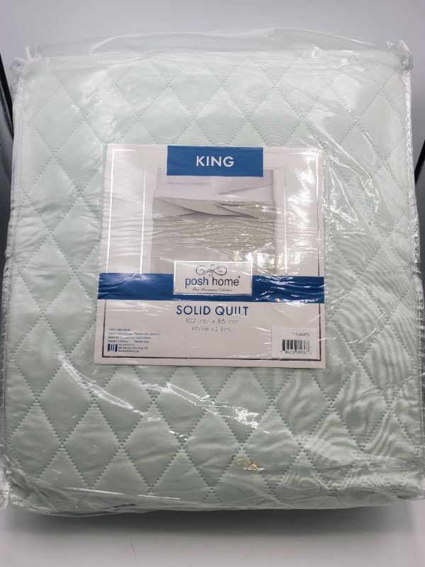 Photo 2 of Posh Home King Size Quilt Jersey Knit Cotton Blend Blanket Bedspread Light Coverlet Summer Bedding Quilted Bedspreads Lightweight Comforter Bed Spread Cover QUILT ONLY