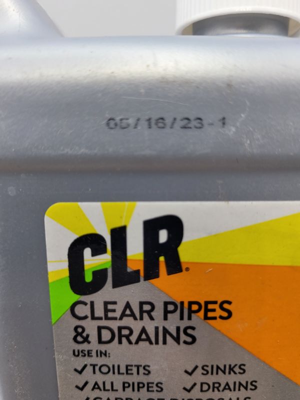 Photo 3 of CLR Clear Pipes & Drains Clog Remover and Cleaner, For Shower, Sink, Toilet, Garbage Disposal, 42 Ounce Bottle