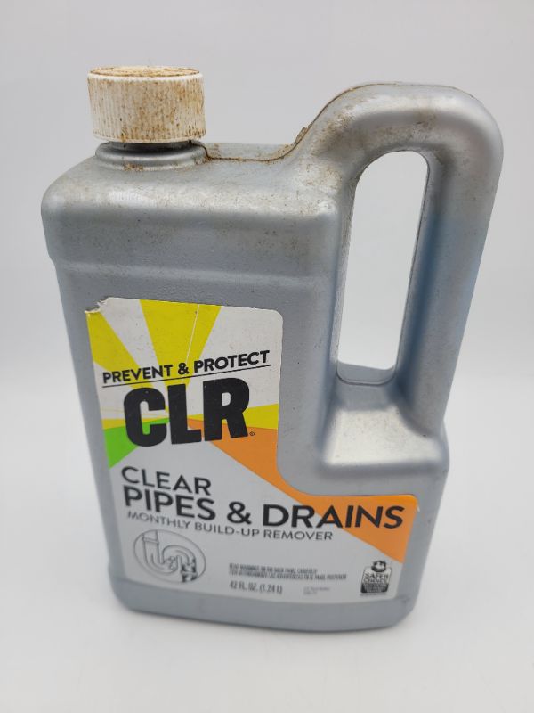 Photo 2 of CLR Clear Pipes & Drains Clog Remover and Cleaner, For Shower, Sink, Toilet, Garbage Disposal, 42 Ounce Bottle