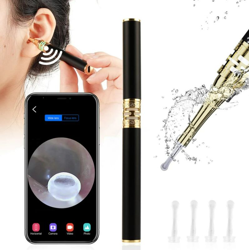 Photo 1 of Smart Ear Camera 5 Million Pixel Endoscope In-Ear Cleaning Tool Wireless Earwax Removal Set Picker Tools 300mAh Battery Adult