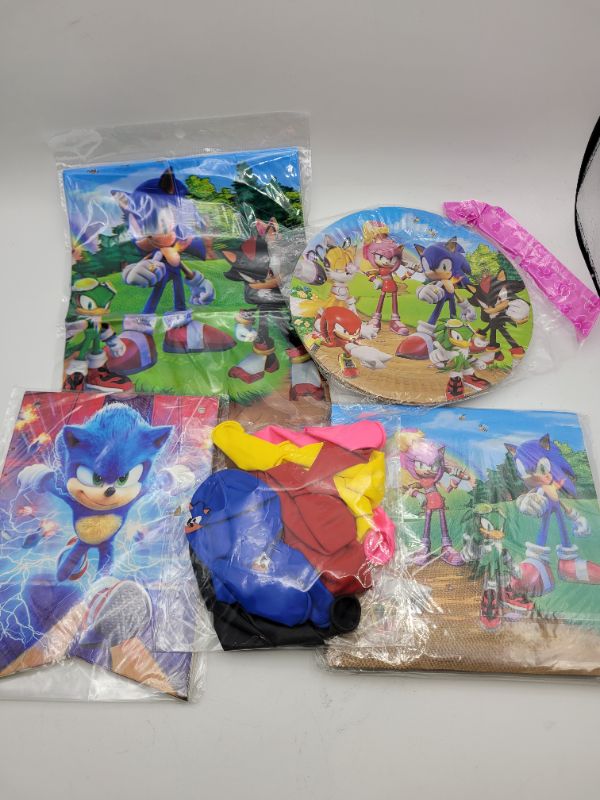 Photo 1 of Sonic Birthday Party Supplies, Sonic Birthday Decorations for Kids