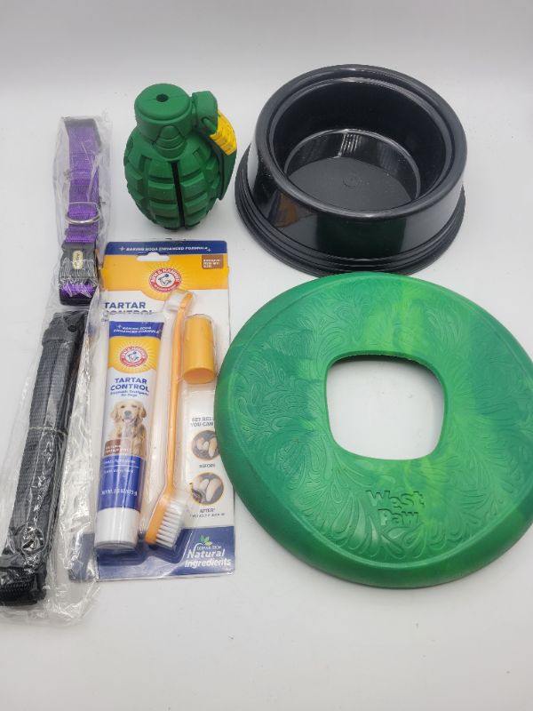 Photo 1 of ASSORTED DOG/PET ITEMS BAG LOT BUNDLE- SOLD AS IS
