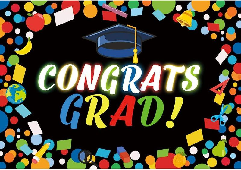 Photo 1 of Kid Graduation Backdrop Class of 2023 Preschool Primary Elementary Photography Background Congrats Grad Banner School Prom Supplies Party Decoration Photo Booth Gift Ideas 5ft x 3ft