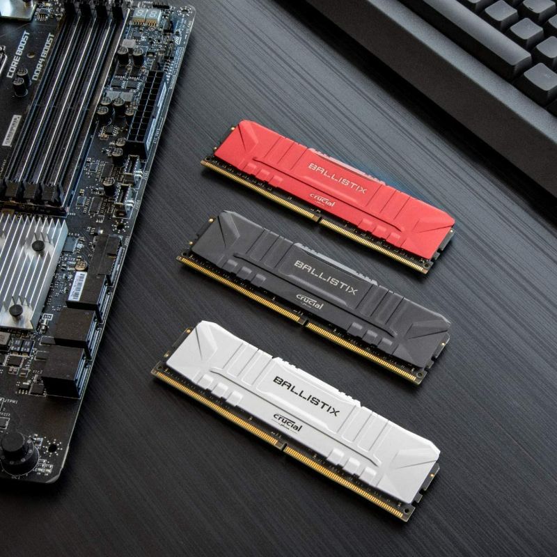 Photo 3 of Crucial Ballistix 3000 MHz DDR4 DRAM Desktop Gaming Memory Kit 16GB (8GBx2) CL15 BL2K8G30C15U4R (RED)