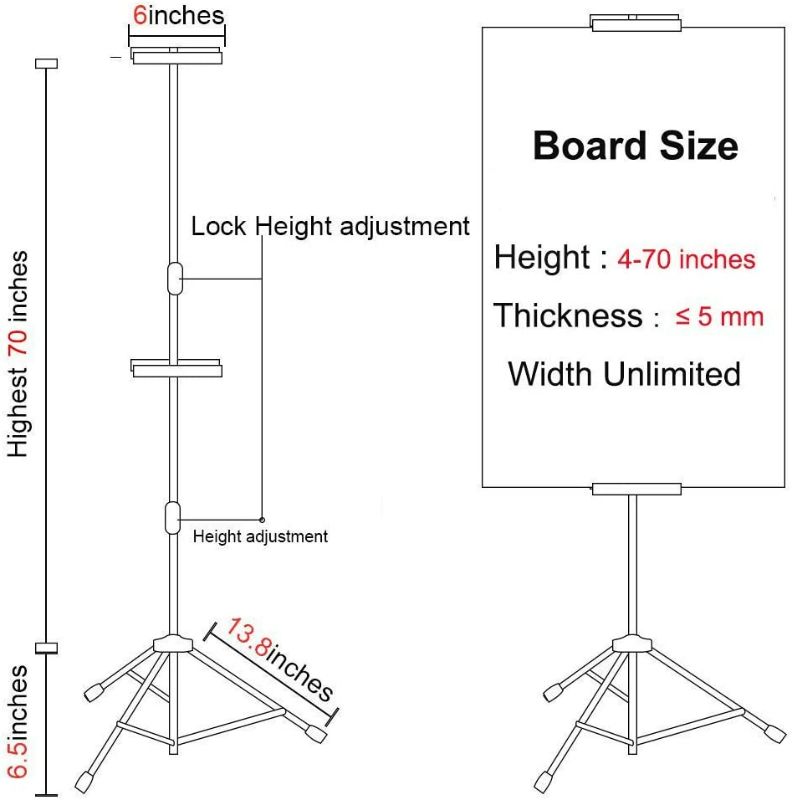 Photo 3 of HUAZI Poster Stand for Display Double-Sided Sign Stand Holder Floorstanding Height Adjustable up to 73 inches for Board Sign Stand only