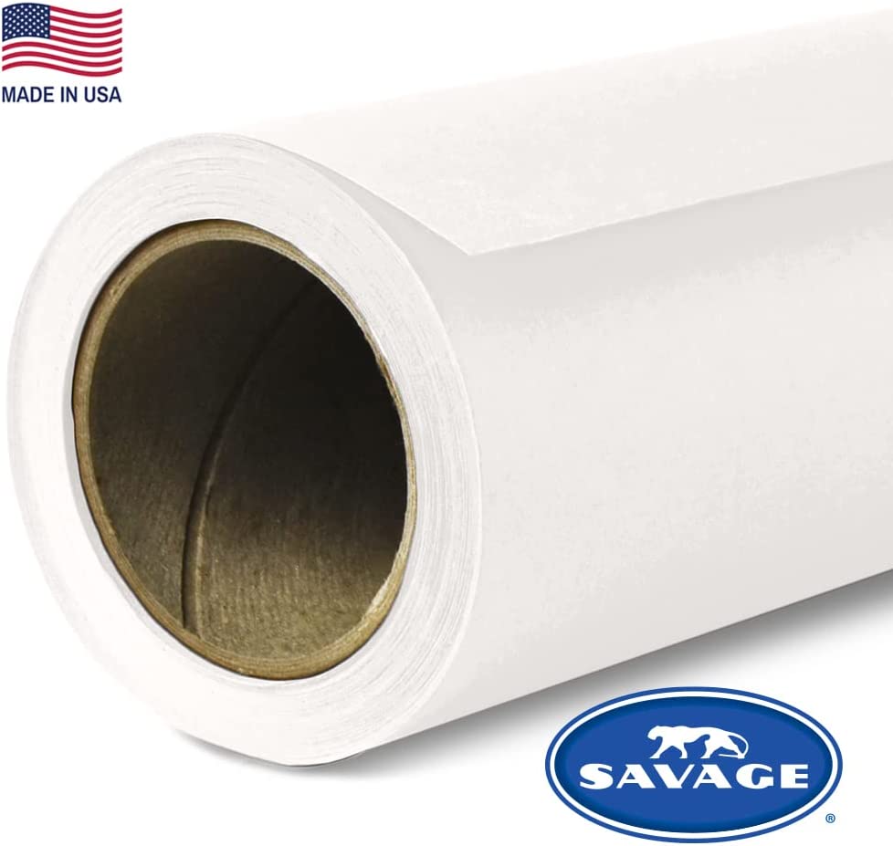 Photo 2 of Savage Seamless Paper Photography Backdrop - Color #50 Off White, Size 86 Inches Wide x 36 Feet Long, Backdrop for YouTube Videos, Streaming, Interviews and Portraits - Made in USA
