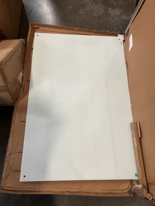 Photo 2 of Audio-Visual Direct Clear Glass Dry-Erase Board Set - 32X48