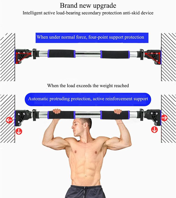 Photo 2 of Doorway Pull Up and Chin Up Bar Upper Body Workout Bar with No Screws & Safe Locking Mechanism for Home Gym Exercise Fitness
