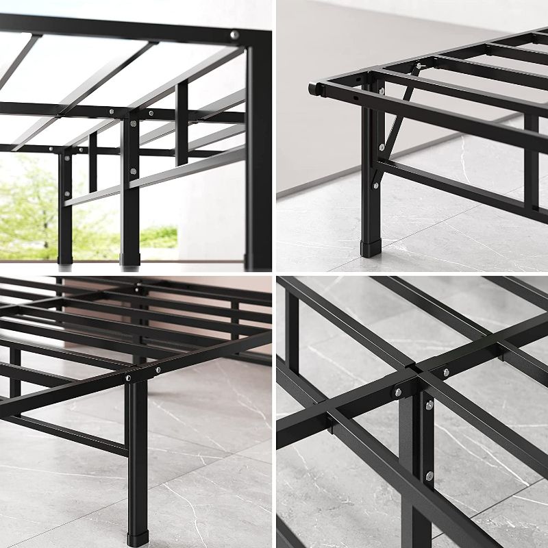 Photo 2 of ZINUS SmartBase Compack Mattress Foundation / 14 Inch Metal Bed Frame / No Box Spring Needed / Sturdy Steel Slat Support, Twin

