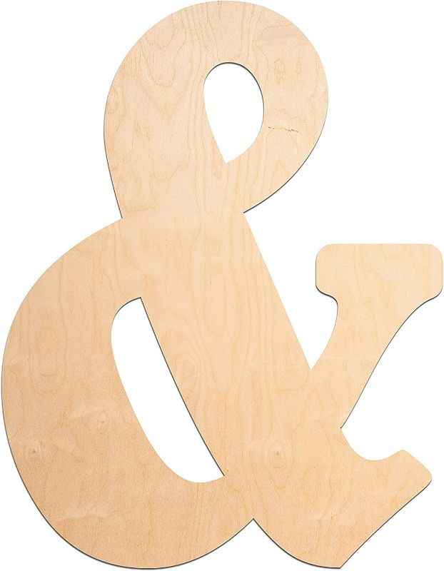 Photo 1 of 23 In. Character & Unfinished Vintage Monogram Wood Letter. For your DIY Decor such as Door Hanger, Wall Decor, Character for Birthday, Wedding (&)
