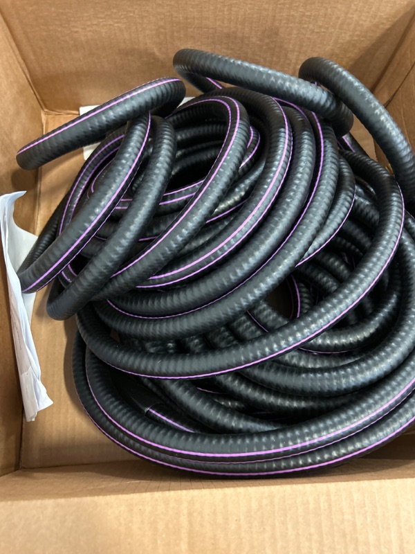 Photo 2 of Giraffe Tools Reinforced Garden Hose 5/8 in. x 25 ft, No Kink Heavy Duty Polyvinyl Chloride Hose with Bend Protection, Male and Female Fittings
