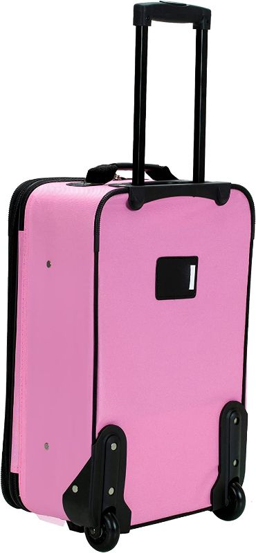 Photo 2 of Rockland Fashion Softside Upright Luggage Expandable - Pink