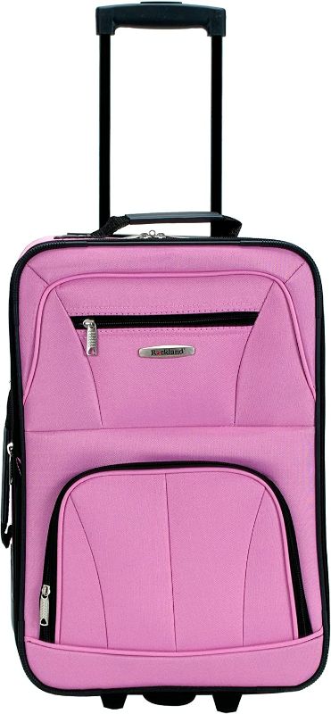 Photo 1 of Rockland Fashion Softside Upright Luggage Expandable - Pink