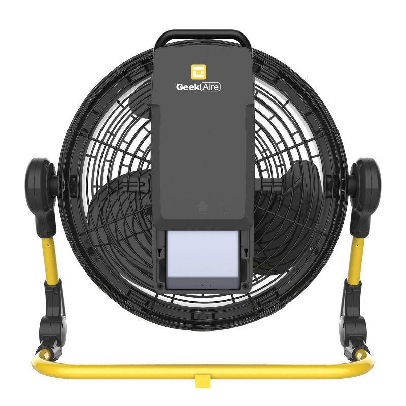 Photo 2 of GeekAire CF100 Variable-Speed 12-In. Rechargeable Outdoor High-Velocity Floor Fan with Removeable Battery Power Bank
