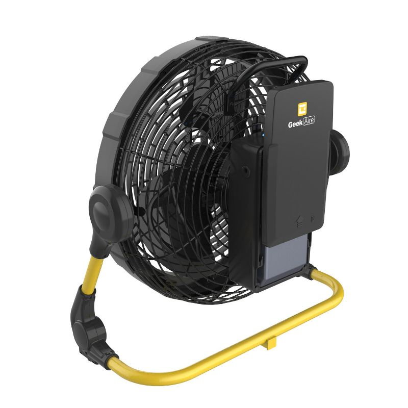 Photo 3 of GeekAire CF100 Variable-Speed 12-In. Rechargeable Outdoor High-Velocity Floor Fan with Removeable Battery Power Bank
