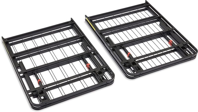 Photo 4 of Amazon Basics Foldable Metal Platform Bed Frame with Tool Free Setup, 18 Inches High, Full, Black
