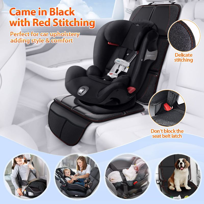 Photo 5 of Gimars 2 Packs XL 5-Layer EPE Padding Car Seat Protector for Child Car Seat, Waterproof 600D Fabric Car Seat Protector with Nonslip Backing,Storage Pockets for SUV, Sedan, Truck, Leather Seats
