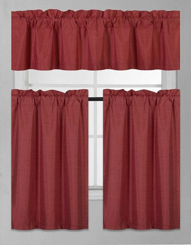 Photo 1 of NATIVE FAB 3 PC SET - 2 WINDOW CURTAINS TIER AND 1 VALANCE