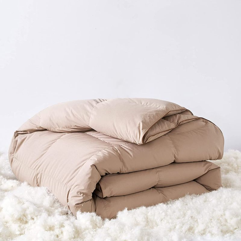 Photo 1 of All-Season 75% Down Comforter Queen Size, Fluffy Duvet Insert 