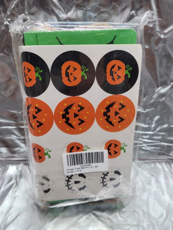 Photo 4 of Halloween Treats Bags Party Favors - 54 Pcs Kids Halloween Candy Bags for Trick or Treating + 72 Pcs Halloween Stickers, Mini Paper Gift Bags for Treats Snacks, Halloween Goodie Bags Party Supplies