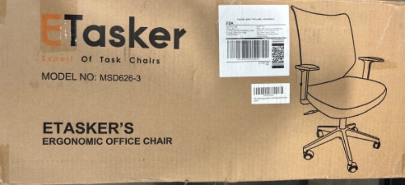 Photo 2 of Etasker Ergonomic Office Chair Home: Mesh Desk Chairs with Wheels and Adjustable Arms - Comfortable Computer Desk Chair for Women Adults - Mid Back Swivel Task Chair for Home Office Black