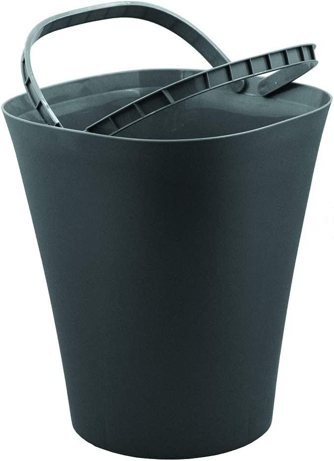 Photo 1 of Glad Small Waste Basket with Bag Ring | Trash Can for Home, Office, Bedrooms and Bathrooms, 8.5L, Grey