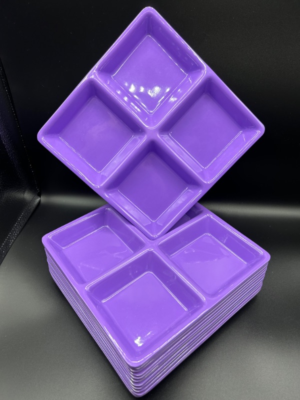 Photo 1 of  8.5" 4 SECTION TRAY Qty 12 PURPLE