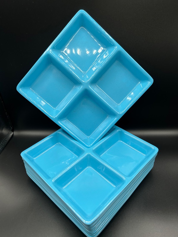 Photo 1 of  8.5" 4 SECTION TRAY Qty 12 TEAL