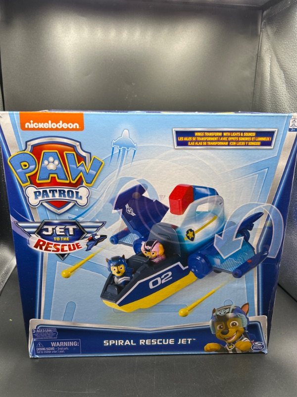 Photo 3 of Paw Patrol, Jet to The Rescue Deluxe Transforming Spiral Rescue Jet with Lights and Sounds, Amazon Exclusive