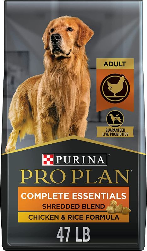 Photo 1 of Purina Pro Plan High Protein Dog Food With Probiotics for Dogs, Shredded Blend Chicken & Rice Formula - 47 lb. Bag