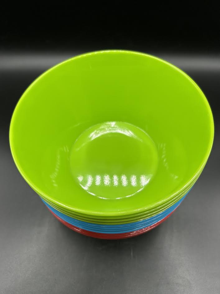 Photo 2 of PLASTIC BOWLS - 12CT - 4 RED, 4 BLUE AND 4 GREEN