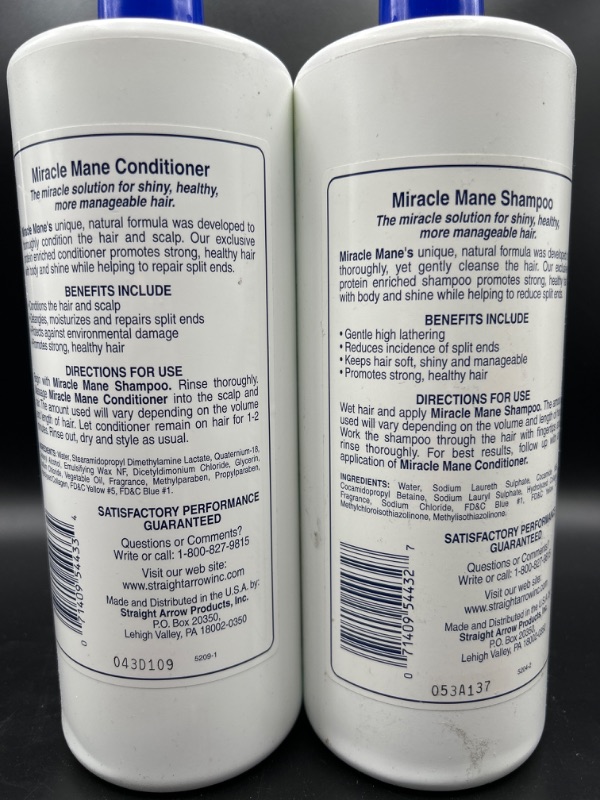 Photo 2 of Miracle Mane Shampoo and Conditioner - 32fl oz