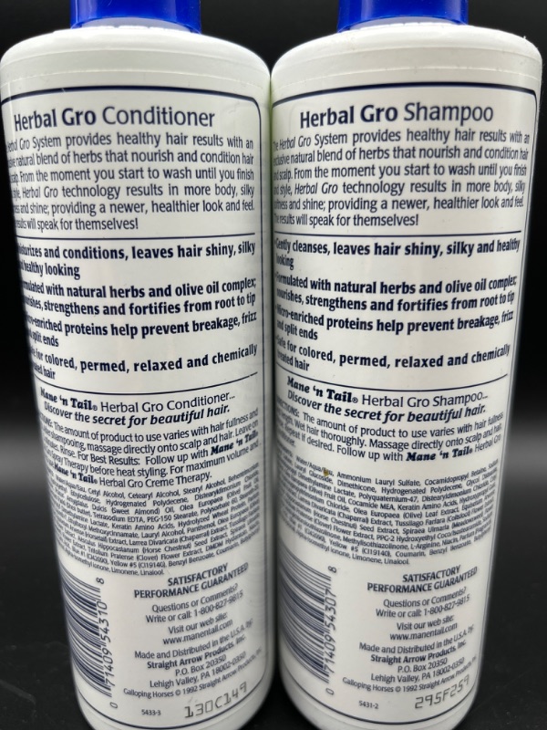 Photo 2 of The Original Mane ‘n Tail Olive Oil Complex – Herbal Gro Shampoo + Conditioner – Strengthens & Nourishes – Reduces Breakage – 12 Oz 