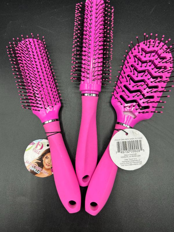 Photo 1 of DAILY BRUSH HAIR BRUSHES - 3 PACK PINK