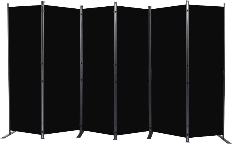 Photo 1 of oom Divider 6FT Portable Room Dividers and Folding Privacy Screens, 132'' W Fabric Divider for Room Separation, 6 Panel Partition Room Dividers Freestanding Wall Divider Screen for Dorm Studio Office