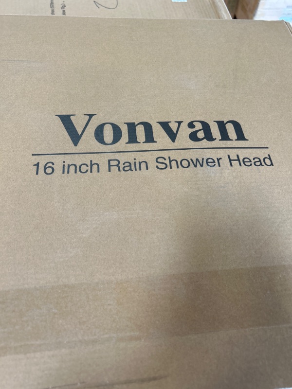 Photo 3 of Vonvan ??'' Rain Shower Head, California Compliant 1.8 GPM Shower Heads High Pressure, Large Brushed Nickel Square Shower Head, Easy Install Rainfall Shower Head with Anti-Clogging Silicone Nozzles
