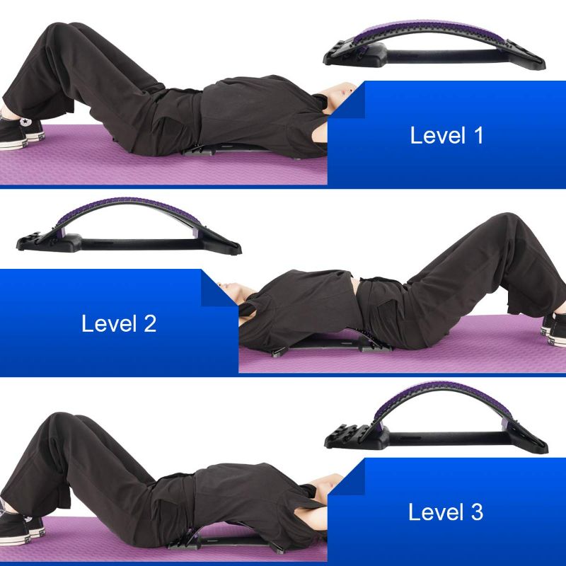 Photo 4 of Back Stretcher, Back Cracker for Back Pain Relief Lumbar Traction Spine Deck with Acupressure Massage, Great for Herniated Disc, Sciatica, Scoliosis